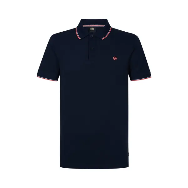 Petrol Industries Herren Poloshirt Kurzarm - Baumwolle - Klassischer Kragen - Herrenbekleidung - Blau - Xl thumbnail