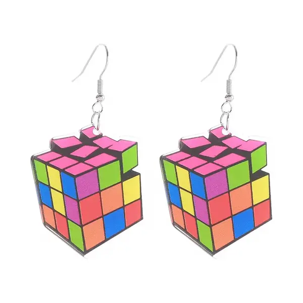 Kjg Retro Oorbellen - Rubiks Cubes thumbnail