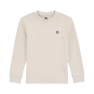We Fashion Sweatshirt Lichtbeige / Zwart / Wit