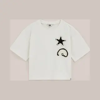 We Fashion Meisjes Oversized T-shirt Met Embroidery
