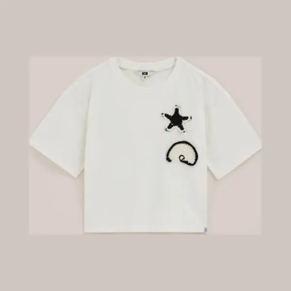 We Fashion Meisjes Oversized T-shirt Met Embroidery thumbnail