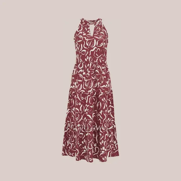We Fashion Dames Midi Jurk Met Structuur thumbnail
