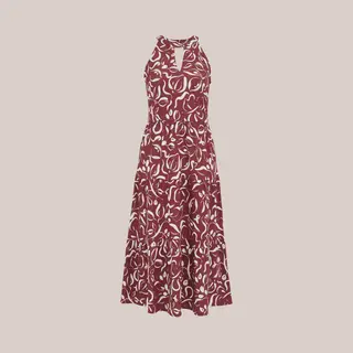We Fashion Dames Midi Jurk Met Structuur