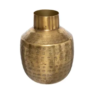 Atmosphera Bloemenvaas Emperor Bol - Goud - Metaal - D10 X H15 Cm - Stelen En Boeketten