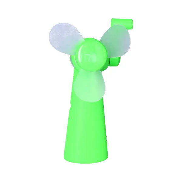 Mini Ventilator/handventilator - 11 Cm - Met Draaimechaniek - Groen - Verkoeling In Zomer thumbnail