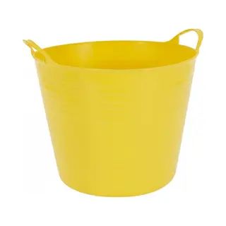 Excellent Houseware Flexibele Kuip / Emmer - Geel - 27 Liter - Kunststof - 42 X 35 Cm
