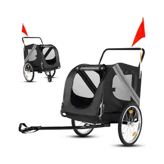 Outbee Hondenfietskar - Fietskar Hond - Hondenfietskar Opvouwbaar - Hondenkar - 2-in-1 Honden Fietskar - Hondenbuggy - Max 35kg