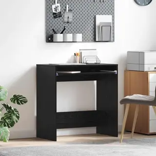 Vidaxl - Tisch Mit Regal Schwarze Eiche 77, 5 X 43 X 79 Cm Holzwerkstoff