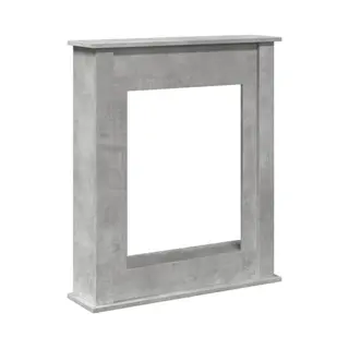 VidaXL Kaminumrandung Betongrau 75x20x87, 5 Cm Holzwerkstoff