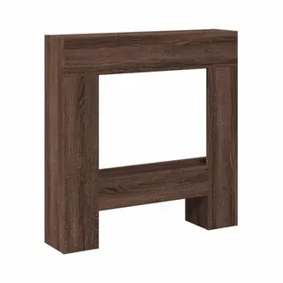 VidaXL Kaminumrandung Braun Eichen-Optik 81x18x82 Cm Holzwerkstoff