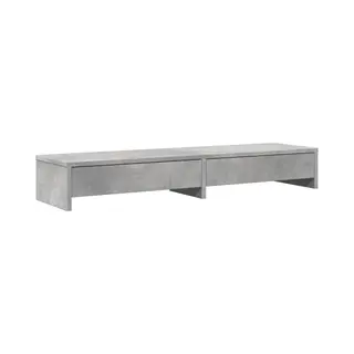 VidaXL Monitorständer Mit Schubladen Betongrau 100x27x15 Cm