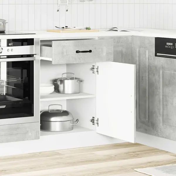VidaXL Küchenunterschrank Kalmar Betongrau Holzwerkstoff thumbnail