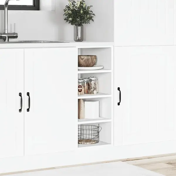 VidaXL Unterschrank Riga Weiß 30x44, 5x81, 5 Cm Holzwerkstoff, Küchenschrank, Gastronomieschrank, Gastro Möbel, Küchenmöbel, Aufbewahrungsschrank thumbnail