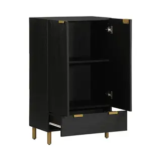 VidaXL Highboard Schwarz 60x33x100 Cm Holzwerkstoff