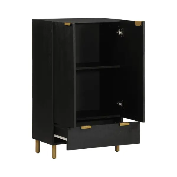 VidaXL Highboard Schwarz 60x33x100 Cm Holzwerkstoff thumbnail