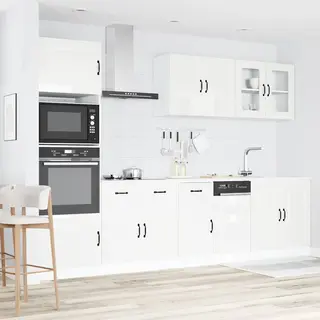 Vidaxl - 7-tlg. Küchenschrank-set Kalmar Hochglanz-weiß Holzwerkstoff