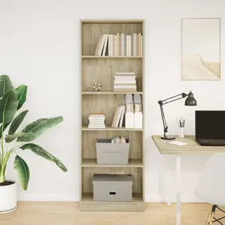 VidaXL Bücherregal Sonoma-Eiche 60x24x176 Cm Holzwerkstoff