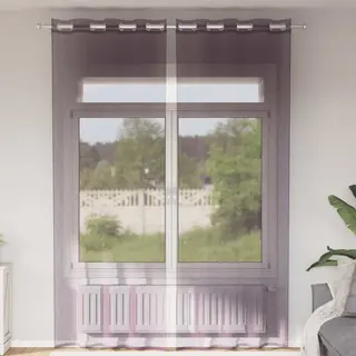 Voile Vorhänge Mit Ösen 2 Stk. Lila 140x300 Cm Vidaxl