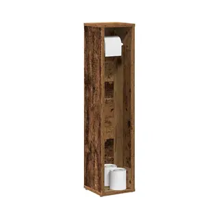 Bathroom Cabinet With Roll Holder Old Wood 20.5x20x90 Cm Vidaxl