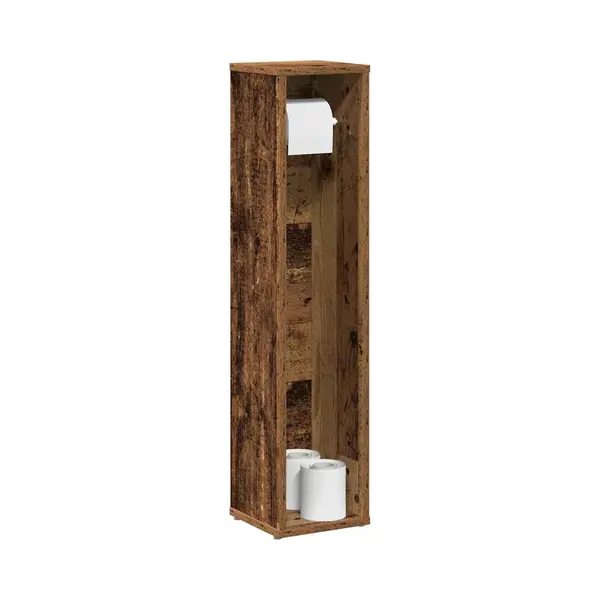 VidaXL Badezimmerschrank Mit Rollenhalter Altholz 20, 5x20x90 Cm thumbnail