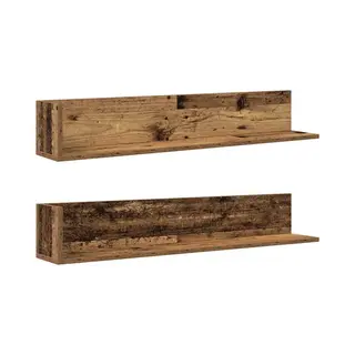 Vidaxl Wandregale 2 Stk. Altholz-optik 100x16, 5x16, 5 Cm Holzwerkstoff