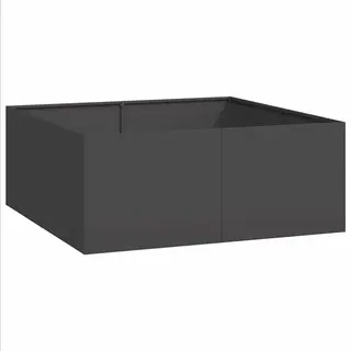 Pflanzkübel Schwarz 100x100x40 Cm Stahl Vidaxl