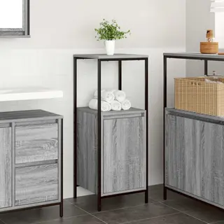Vidaxl Badschrank Mit Regalen Grau Sonoma 36x35x95 Cm