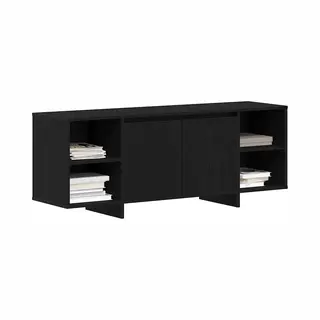Vidaxl - Tv Stand - Black Oak - 120x30x40.5 Cm - Made Of Engineered Wood