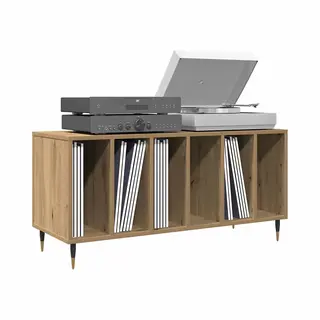 Schallplattenschrank Eiche Handwerklich 100 X 38 X 48 Cm Vidaxl