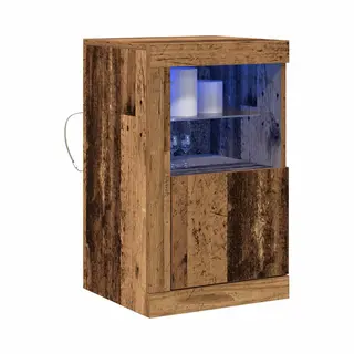 Sideboard Mit Led-lichtern Altes Holz 41x37x67 Cm - Vidaxl
