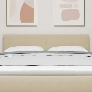 Kopfteil Mit Kopfteil Hellgrün-grau 160 Cm Rippstoff Vidaxl