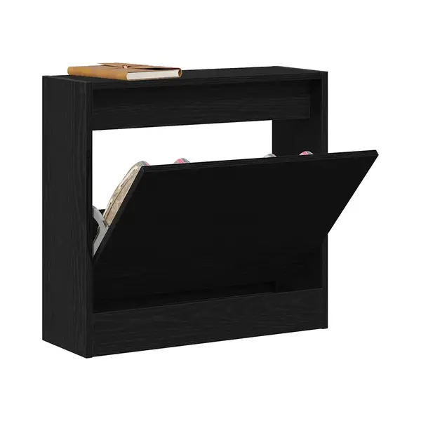 VidaXL Schuhschrank Schwarz Eichen-Optik 60 X 21 X 57 Cm Holzwerkstoff thumbnail