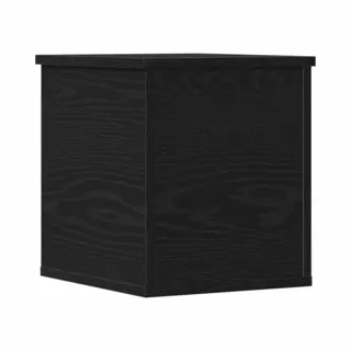 VidaXL Opslagdoos Met Opslag Zwart Eiken 30 X 35 X 35 Cm Bewerkt Hout