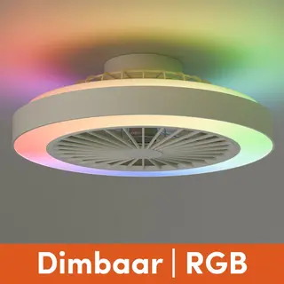 Nolt Cyra - Plafondventilator Met Verlichting - Led Rgbw - Tuya Wifi Smart - ⌀ 50cm - Wit