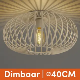Nolt Plafondlamp Beige - Plafonniere E27 Lamp - Industrieel - Taupe - ⌀ 40cm