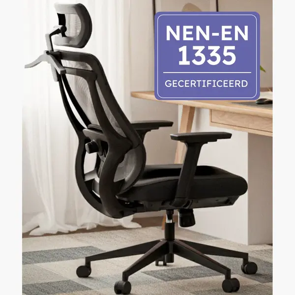 Roveo Ergonomischer Bürostuhl - Büro-Gaming-Stuhl - Spielstuhl Für Erwachsene - Spielstuhl - Schwarz thumbnail