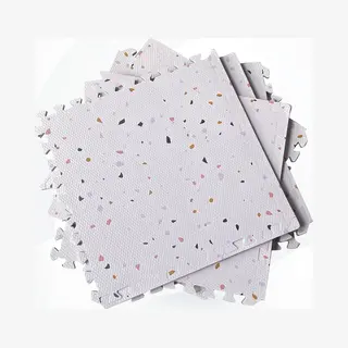 WoonWonder Baby Speelmat Foam – Speelmat Baby & Speelkleed – Zachte Vloertegels – 120 X 180 Cm – Terrazzo