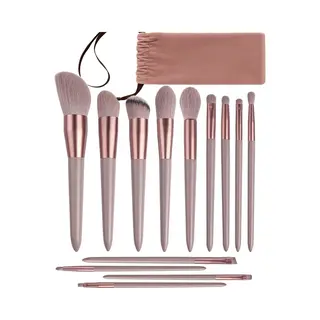 Waytin - Make Up Kwasten Set - 13 Stuks - Hoge Kwaliteit & Inclusief Opbergzakje - Foundation Kwast Ogen & Gezicht