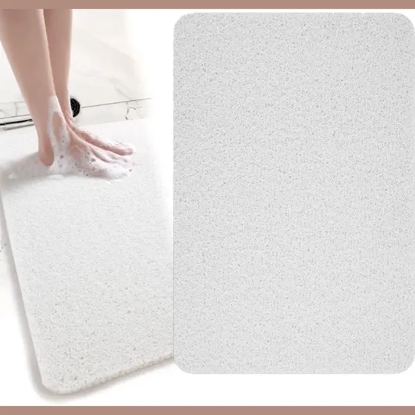 Glodi Goods Duschmatte Rutschfest – Antirutsch Badematte Für Dusche & Badewanne – Wasserdurchlässige Pvc (Weiß, 40x60 Cm) thumbnail