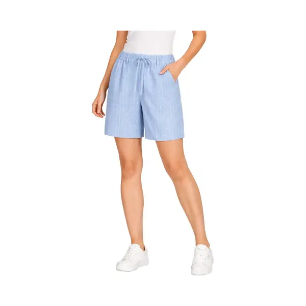 Red Button Cami Short Linen/Visco Pinstripe thumbnail