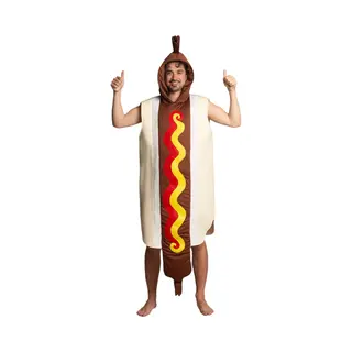 Partychimp Hotdog Kostuum Volwassenen Carnavalskleding Heren Carnavalskleding Dames Vrijgezellenfeest Kostuum Vermomming Carnaval Eten Kostuum Grappig