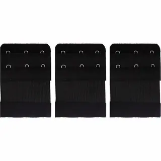 Scoby - 3 Bh Verlengstukjes (3 Haaks) - Zwart - Extenders Voor Comfortabele Pasvorm - Bra Extenders For Adjustable Fit