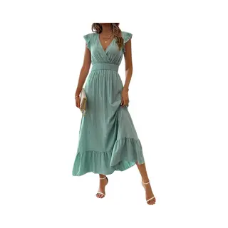 Bovista Zomerjurk Dames - Zomerjurken - Volwassen - Jurk - Ibiza Stijl - Sundress - Lichtgroen - Maat Xxl