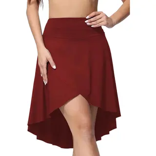 Livano Broekrok Dames - Skort - Korte Broek - Culotte - Wandelrok - Rood - Maat M