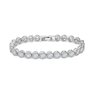 Juwelium Armband + Sieradendoos Geschenkset | Luxe Ronde Tennisarmband Met Zirkonia | Perfect Cadeau Voor Vrouw, Vriendin, Moeder, Dochter