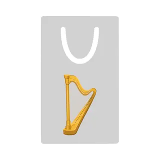 Hacebo® - Harp Metalen Boekenlegger - Muziek - Muzikanten - Instrument - Snaarinstrument - Muzikanten Bladwijzer Boekenleggers - 7.6 Cm X 5cm