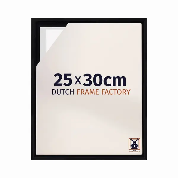 Dutch Frame Factory - Schattenfugenrahmen 25x30 - Schwarz Matt - Rahmen Für Leinwand Bilder Auf Keilrahmen - Mdf - Lausanne thumbnail