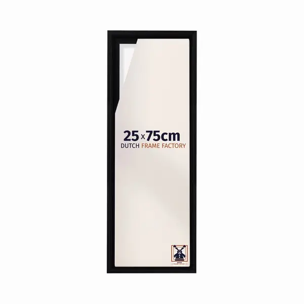 Dutch Frame Factory - Schattenfugenrahmen 25x75 - Schwarz Matt - Rahmen Für Leinwand Bilder Auf Keilrahmen - Mdf - Lausanne thumbnail