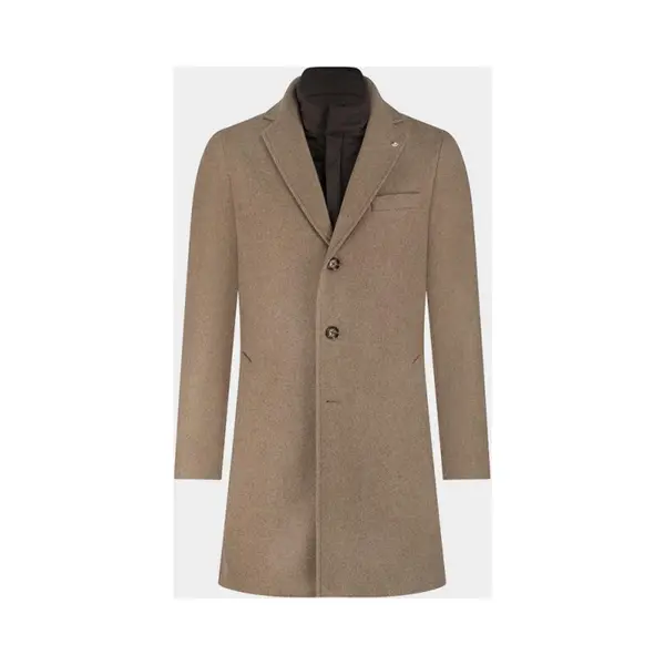 Bos Wollen Jas Beige Igor Wool Coat 25301IG43BO/820 Sand thumbnail