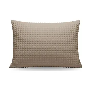 Zelesta Special Teddy Check Kussensloop Set Van 2 - Taupe 80x80cm